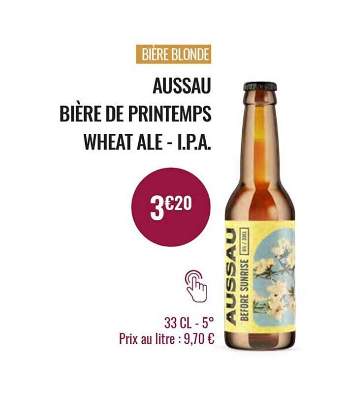 aussau bière de printemps wheat ale - i.p.a.