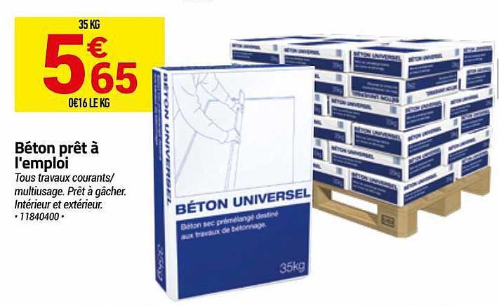 béton prêt à l'emploi