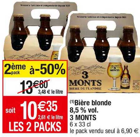 bière blonde 8,5% vol. 3 monts