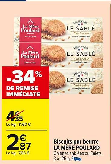 biscuits pur beurre la mère poulard
