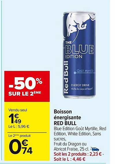 boisson énergisante red bull