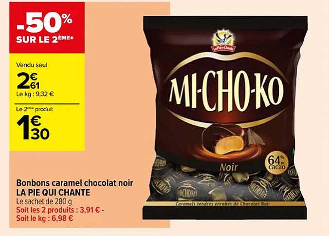 Bonbons Caramel Chocolat Noir La Pie Qui Chante