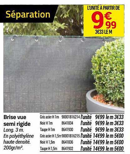 brise vue semi rigide