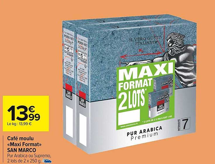 café moulu «maxi format» san marco