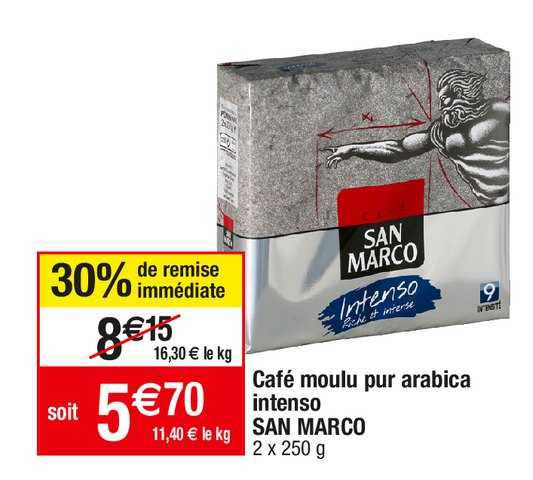 café moulu pur arabica intenso san marco