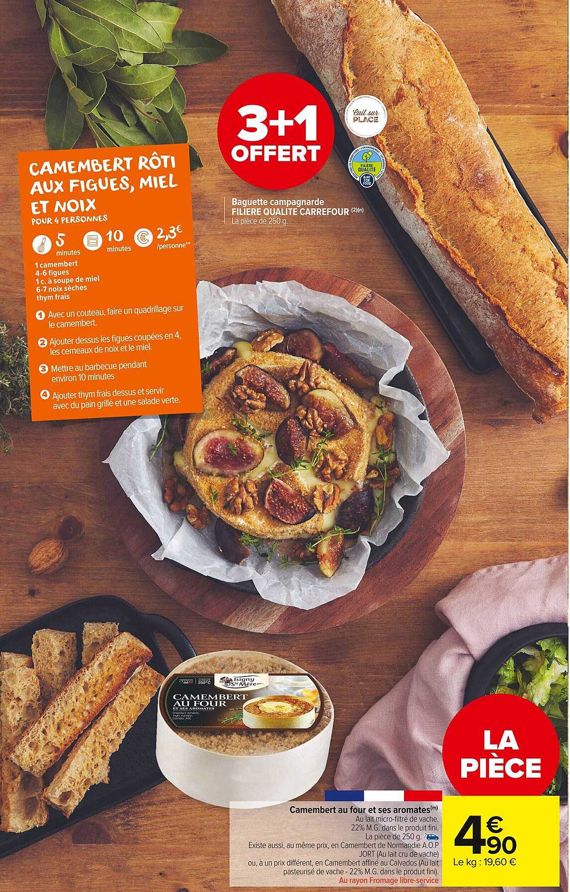 camembert au four et ses aromates