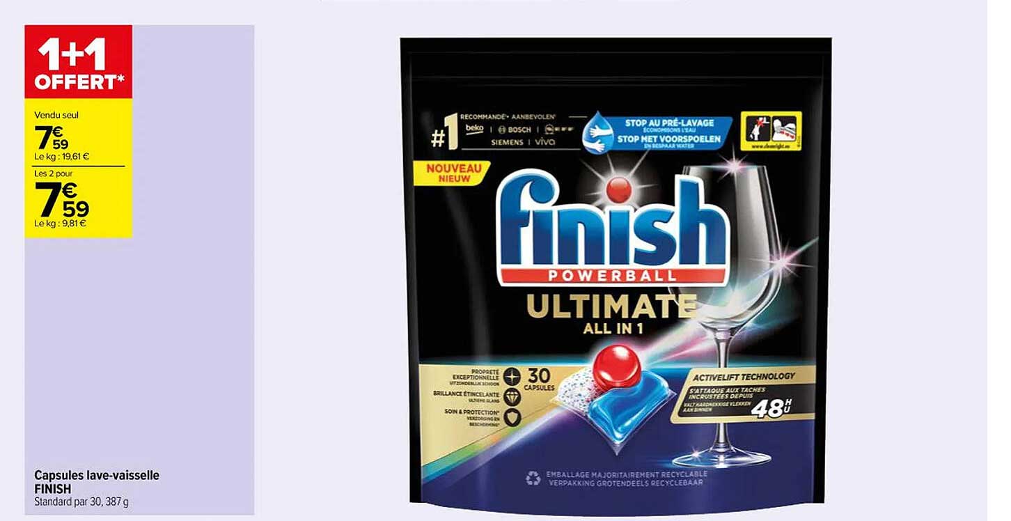 capsules lave-vaisselle finish