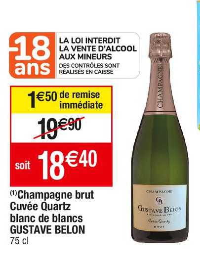 champagne brut cuvée quartz blanc de blancs gustave belon