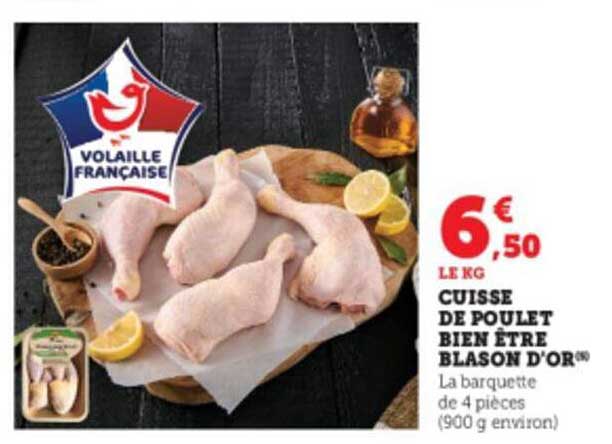 cuisse de poulet bien être blason d'or