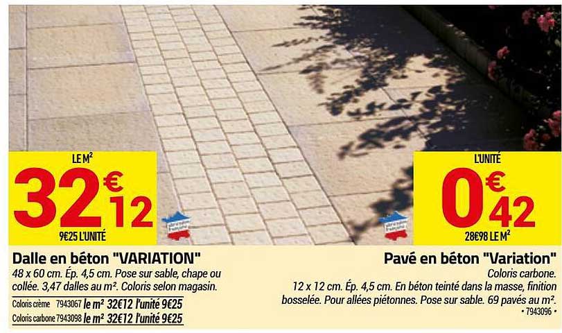 Dalle En Béton "variation", Pavé En Béton "variation"