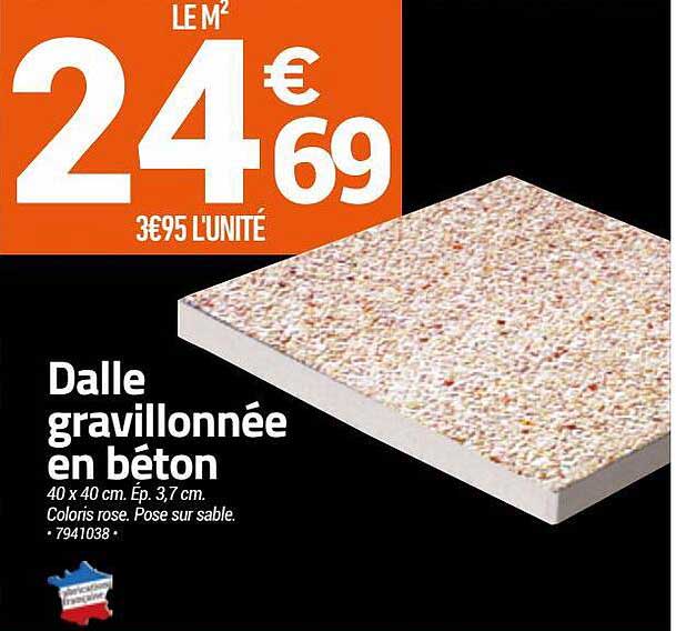 dalle gravillonnée en béton