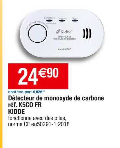 détecteur de monoxyde de carbone k5co fr kidde