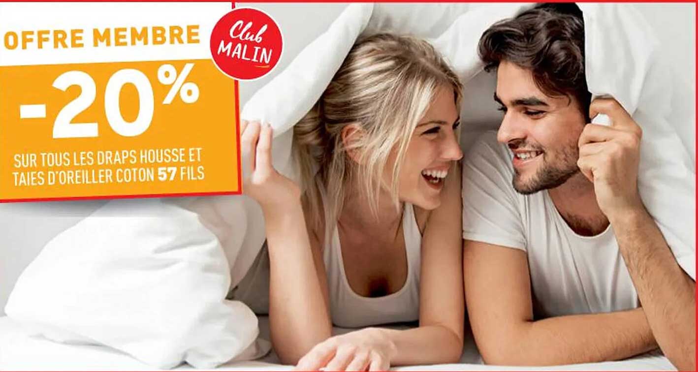 draps housse et taies d'oreiller coton 57 fils