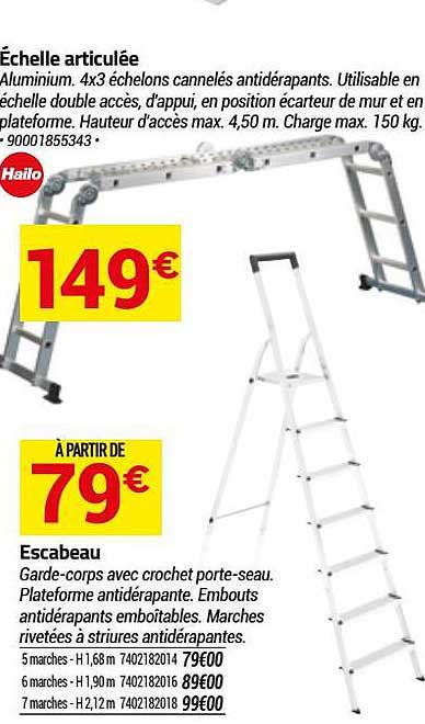 échelle Articulée, Escabeau