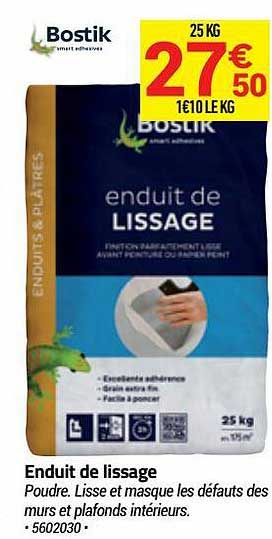 Enduit De Lissage Bostik