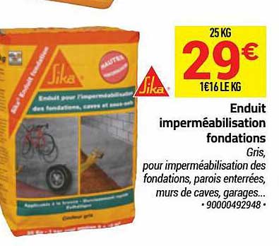 enduit imperméabilisation fondations