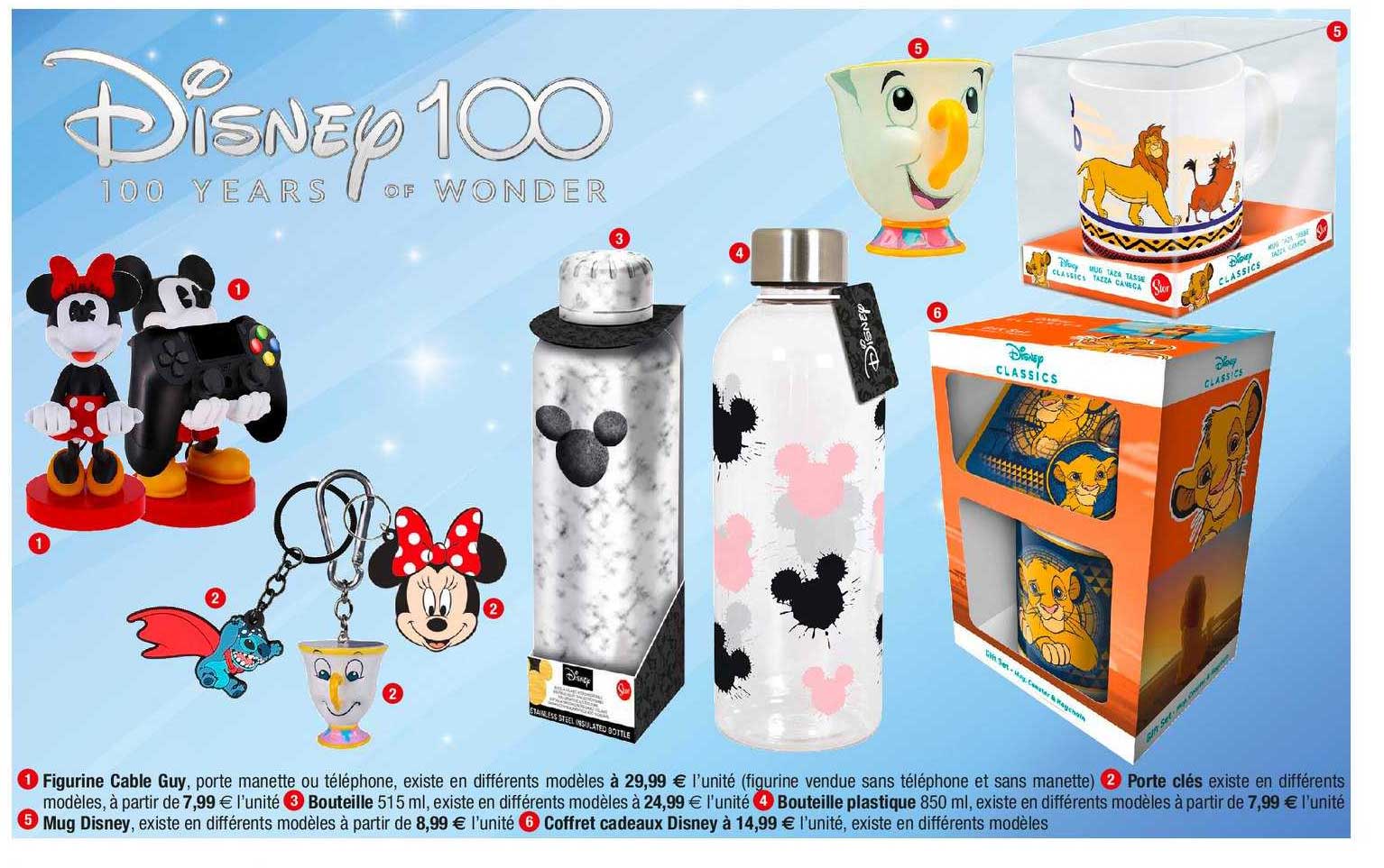 Figurine Cable Guy, Porte Clés, Bouteille, Bouteille Plastique, Mug Disney, Coffret Cadeaux Disney
