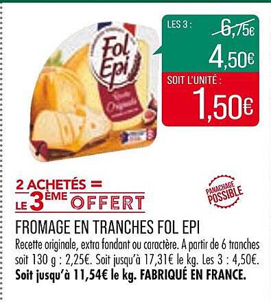 fromage en tranches fol epi