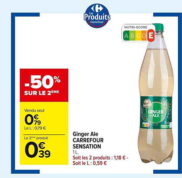 ginger ale carrefour sensible