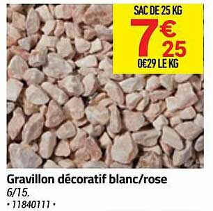 gravillon décoratif blanc-rose