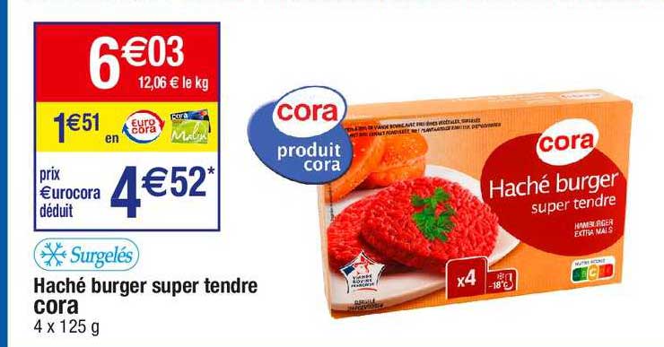 Haché Burger Super Tendre Cora