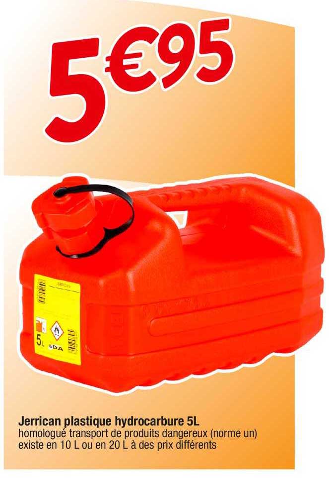 jerrican plastique hydrocarbure 5l