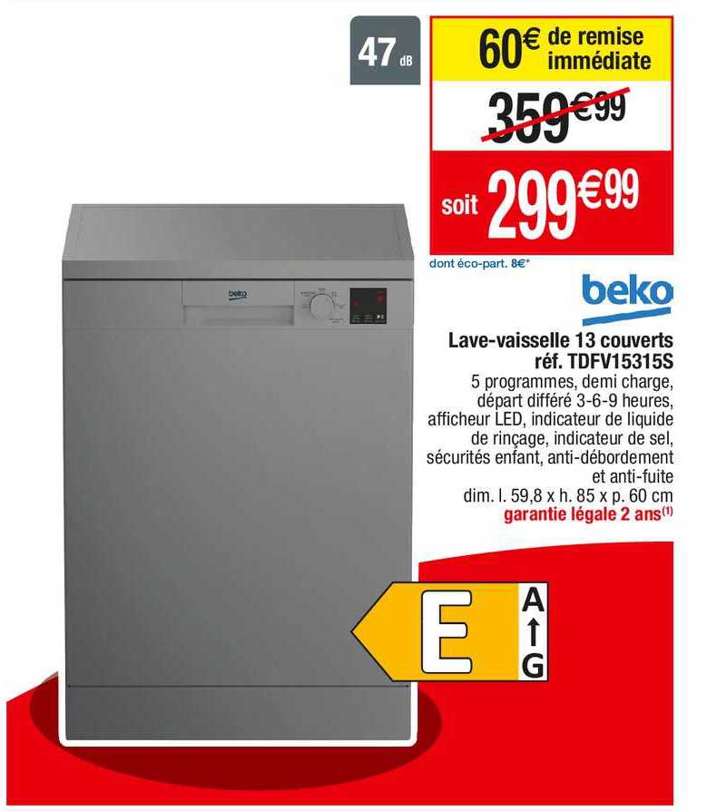 lave-vaisselle 13 couverts beko