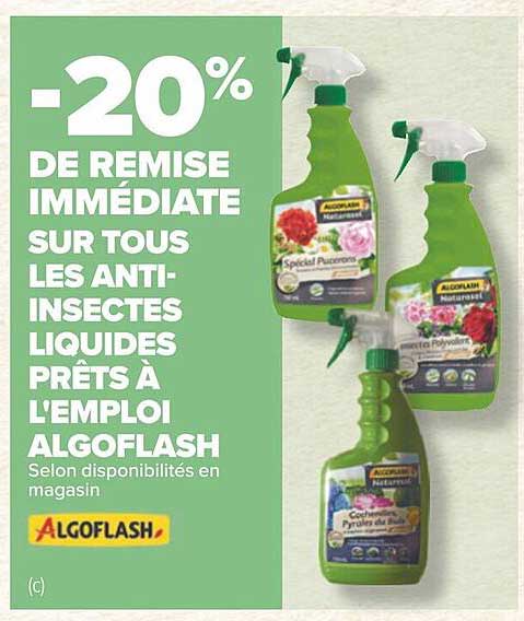 les anti-insectes liquides prêts à l'emploi algoflash