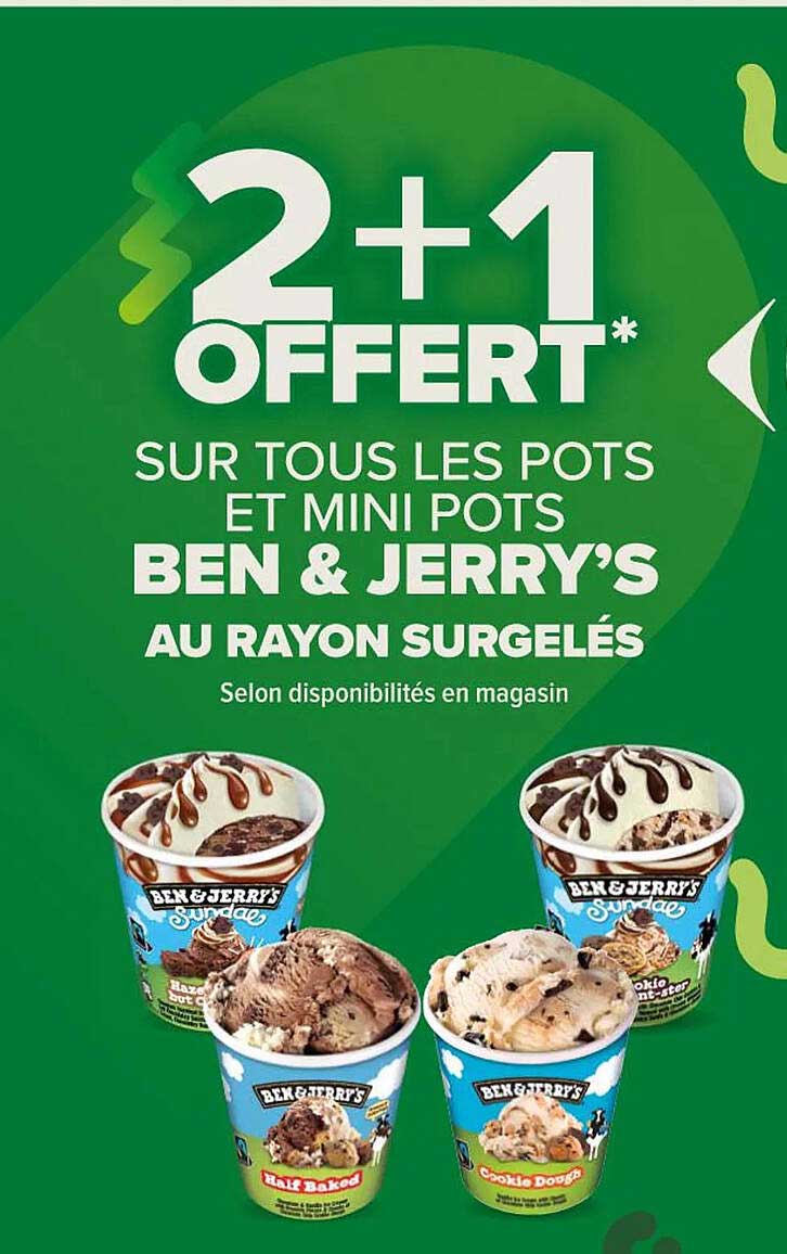les pots et mini pots ben & jerry's