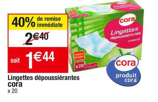 lingettes dépoussiérantes cora