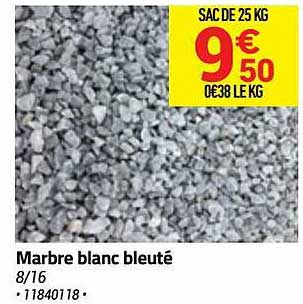 marbre blanc bleuté