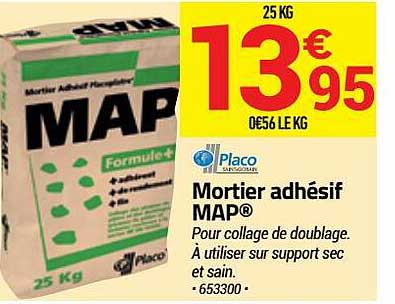 Mortier Adhésif Map Placo