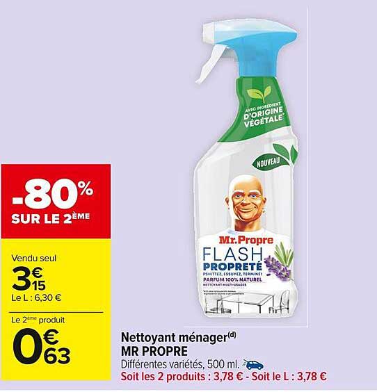 nettoyant ménager mr propre