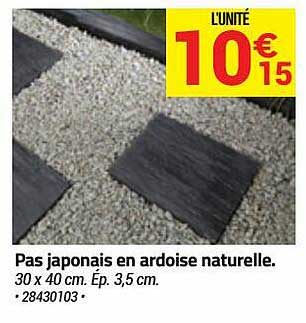pas japonais en ardoise naturelle