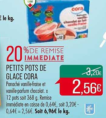 petits pots de glace cora