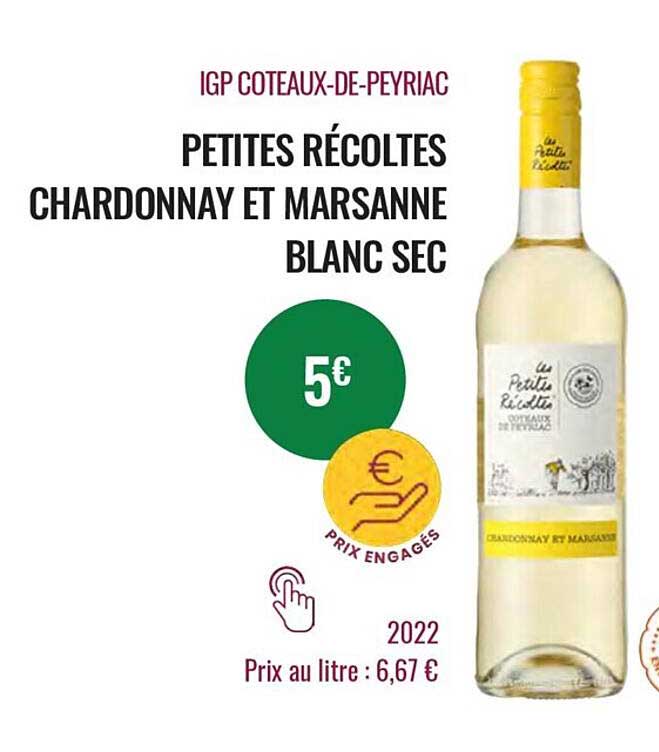 petits récoltes chardonnay et marsanne blanc sec