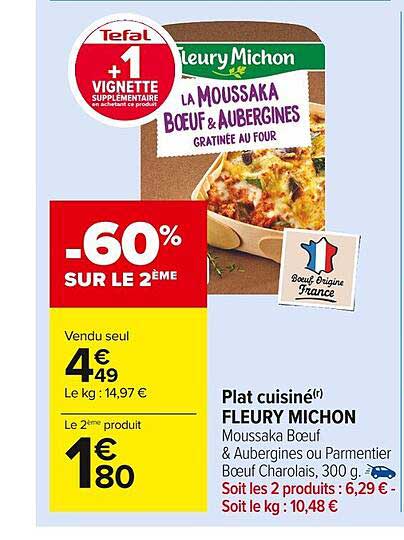 plat cuisiné fleury michon