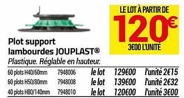 plot support lambourdes jouplast