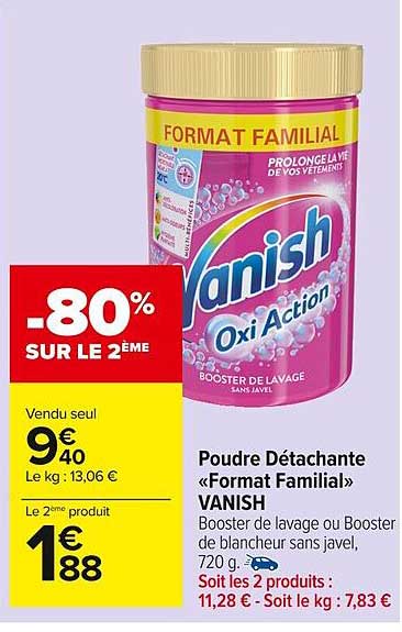 poudre détachante «format familial» vanish