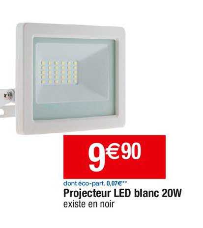 projecteur led blanc 20w
