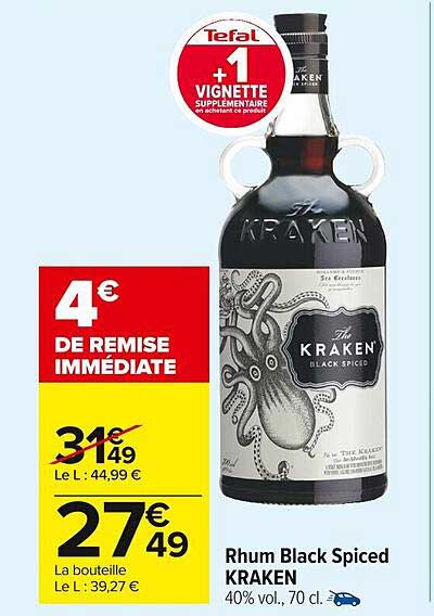 rhum black spiced kraken