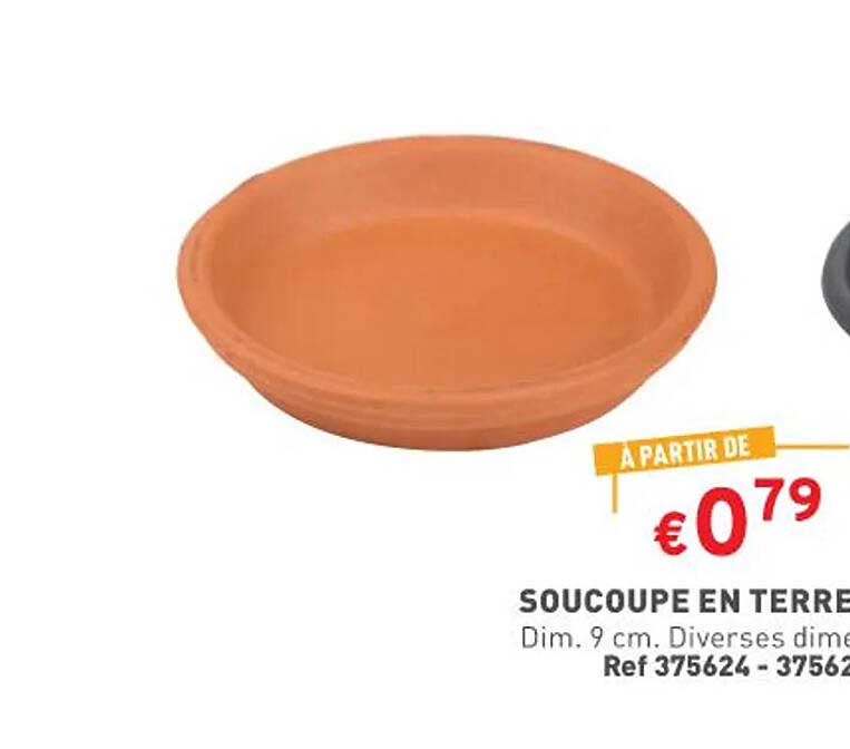 soucoupe en terre cuite