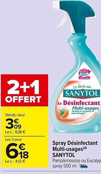 spray désinfectant multi-usages sanytol
