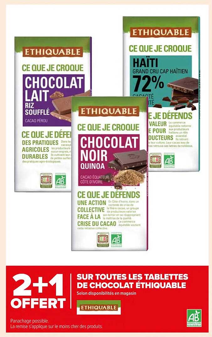 Tablettes De Chocolat éthiquable