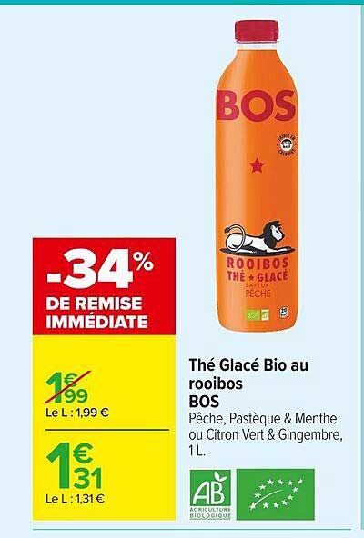 thé glacé bio au rooibos bos