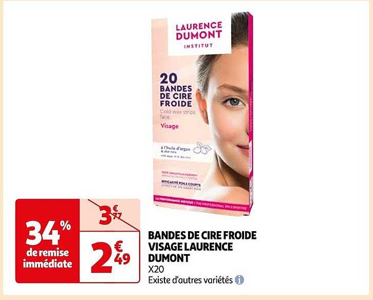 bandes de cire froide visage laurence dumont