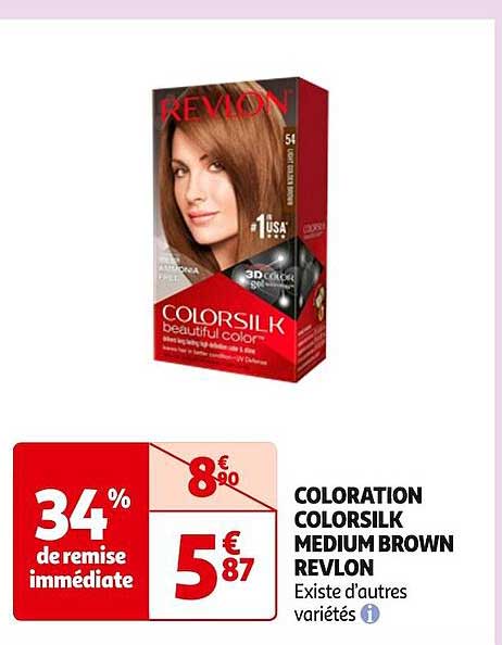 coloration colorsilk medium brown revlon