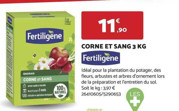 corne et sang 3 kg fertiligene