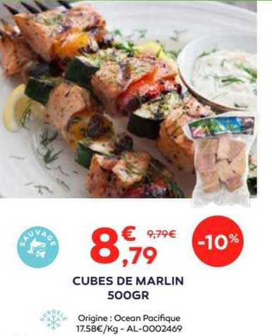 cubes de marlin 500g