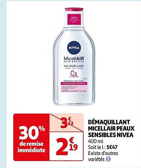 démaquillant micellaire peaux sensibles nivea